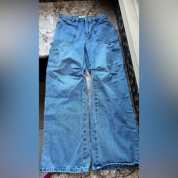 Banjar Blue Denim Cargo Pants - Picture 1 of 8